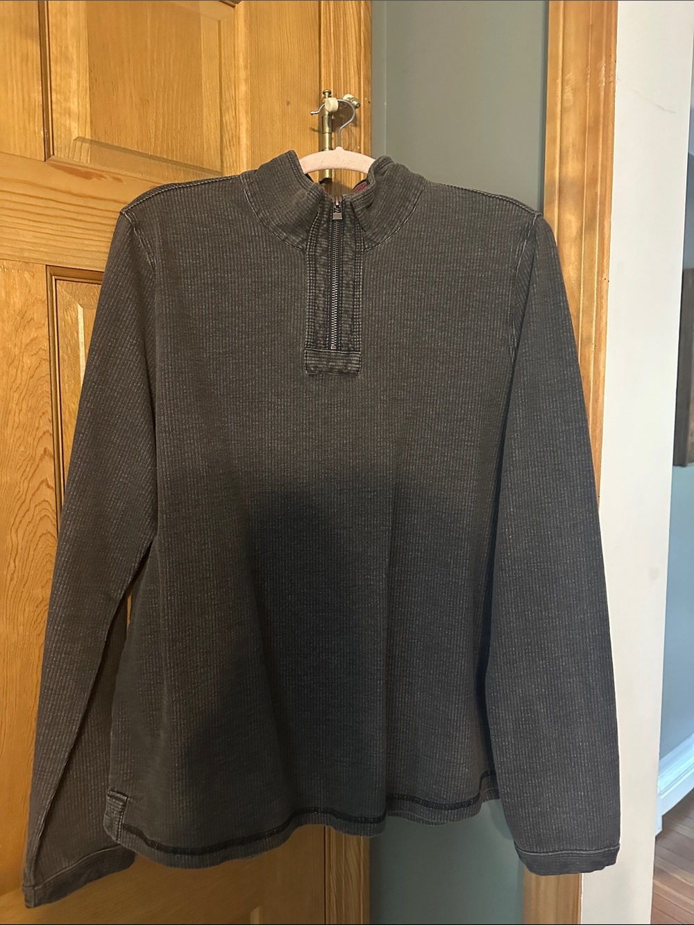 Men's Long Sleeve Half-Zip Thermal Pullover - Charcoal